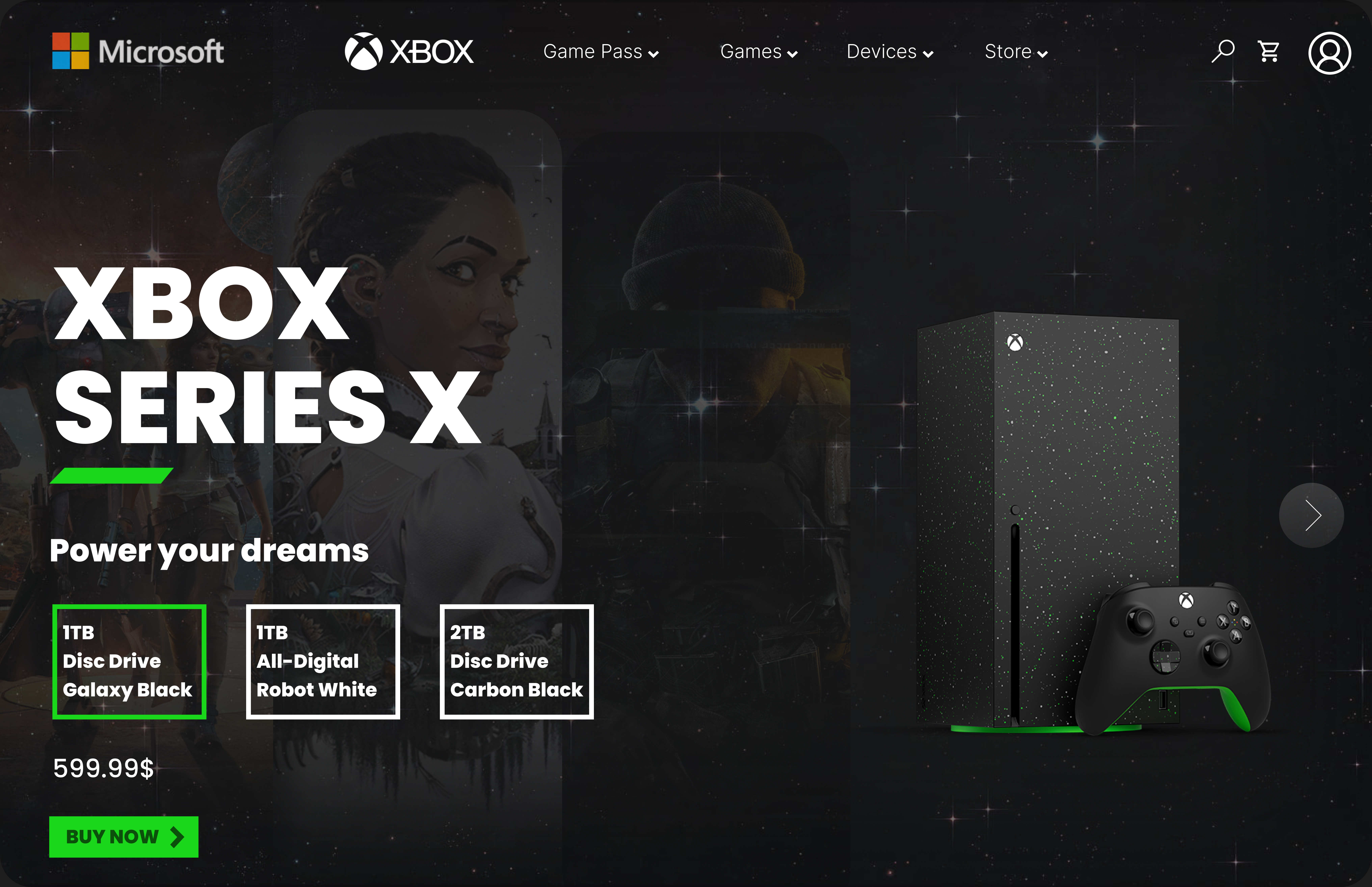 Xbox Web Landing Page